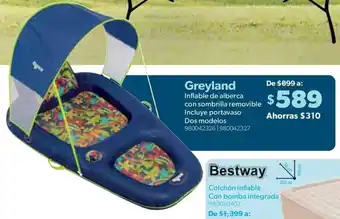 Sam's Club Greyland Inflable de alberca con sombrilla removible Incluye portavaso Dos modelos 9800423261980042327 oferta
