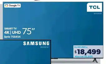 Sam's Club TCL SMART TV 4K UHD 75" oferta
