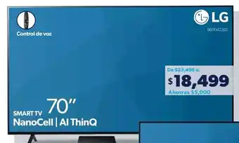 Sam's Club LG SMART TV NanoCell | Al ThinQ 70" oferta