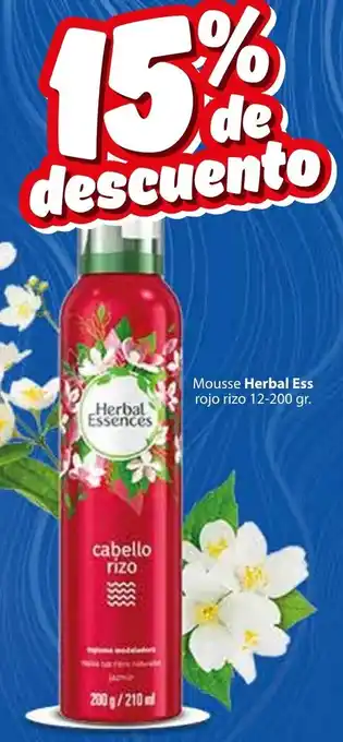 Mousse Herbal Ess rojo rizo 12-200 gr.