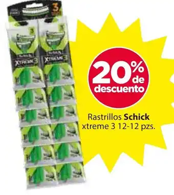 Rastrillos Schick xtreme 3 12-12 pzs.