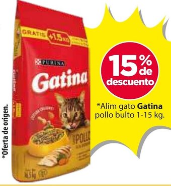 *Alim gato Gatina pollo bulto 1-15 kg.