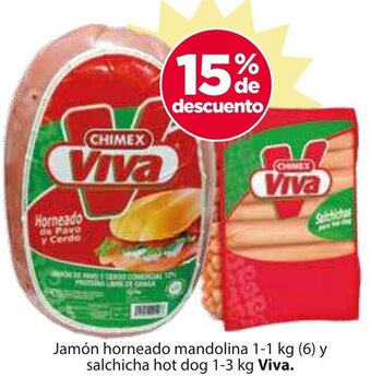 Zorro Jamón horneado mandolina 1-1 kg (6) y salchicha hot dog 1-3 kg Viva. oferta