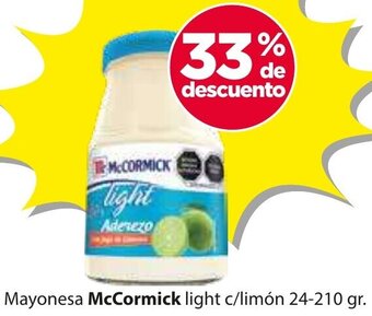 Zorro Mayonesa McCormick light c/limón 24-210 gr. oferta