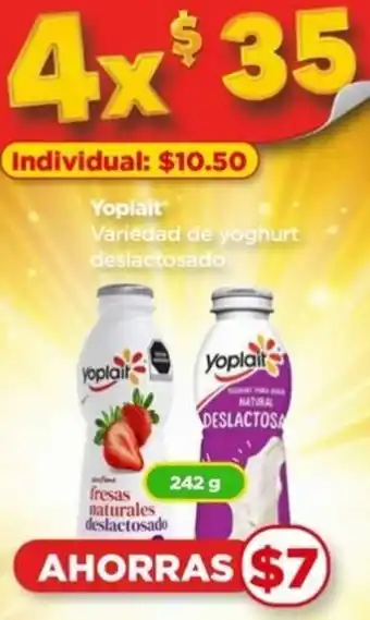 Bodega Aurrerá Yoplait Variedad de yoghurt deslactosado 242G oferta
