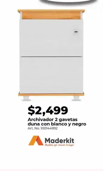 Archivador 2 gavetas duna c/bn