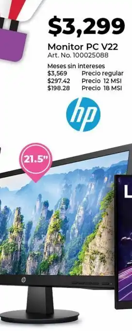 Office Depot Monitor pc v22 hp oferta