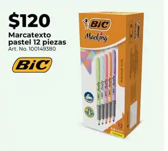 Office Depot Marcatexto pastel 12 piezas bic oferta