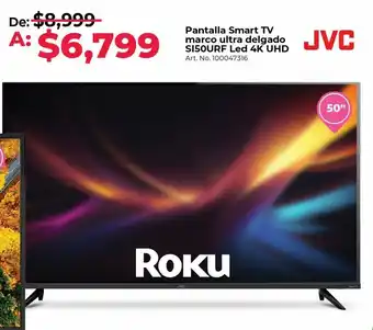 Pantalla smart tv marco ultradelgado jvc