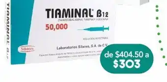 Farmacia San Pablo Tiaminal b12 iny 5000mcg fam c/5 oferta