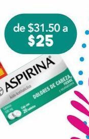 Farmacia San Pablo Aspirina tab 500mg caj c/20 oferta