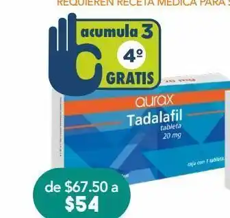Farmacia San Pablo Aurax tadalafil 20mg c/1 tbl oferta