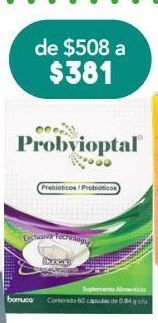 Farmacia San Pablo Probvioptal cap pre/probioticos c/60pz oferta