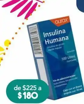 Farmacia San Pablo Insulina humana recombinante 100 ui aurax 1 inyección frasco ámpula oferta