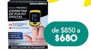 Farmacia San Pablo Choicemmed oximetro digital c/1pza oferta