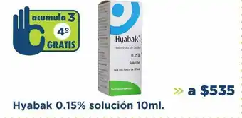Farmacia San Pablo Hyabak 0.15% solución 10ml oferta