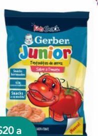Gerber snack de arroz tomate c/20gr