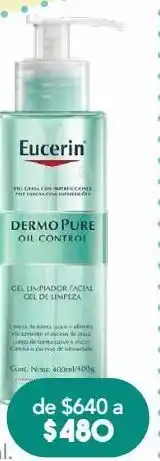 Farmacia San Pablo Eucerin dermo pure gel limpiador facial piel grasa y con impurezas 400 ml gel envase oferta