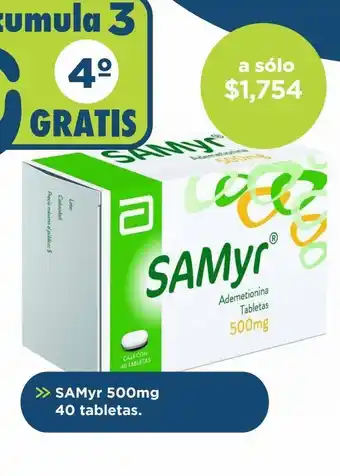 Farmacia San Pablo Samyr 500mg 40 tabs oferta