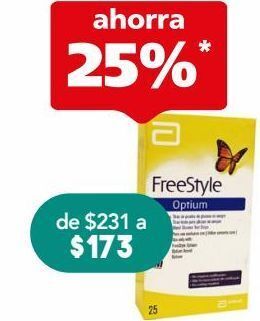 Farmacia San Pablo Freestyle optium tiras con 25 c/1 oferta