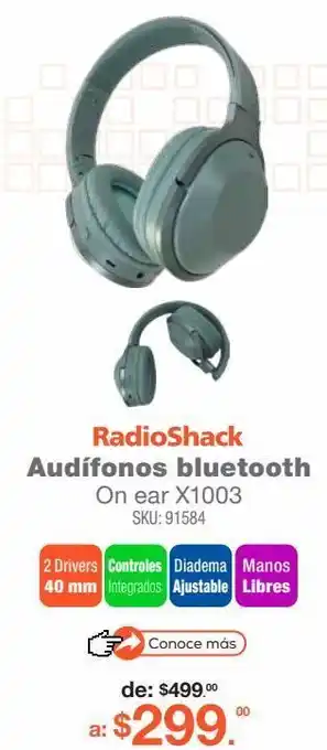 RadioShack Audífonos bluetooth radioshack oferta