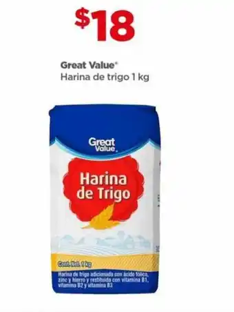 Bodega Aurrerá Great Value Harina de trigo 1kg oferta