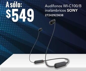 City Club Audífonos WI-C100/B inalámbricos SONY 27242923638 oferta