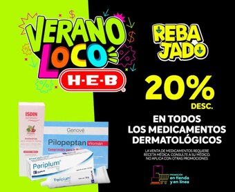 HEB EN TODOS LOS MEDICAMENTOS DERMATOLÓGICOS oferta