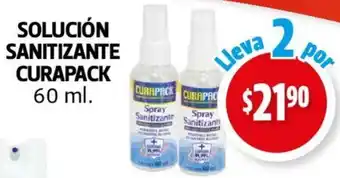Farmacias Guadalajara SOLUCIÓN SANITIZANTE CURAPACK 60ML oferta