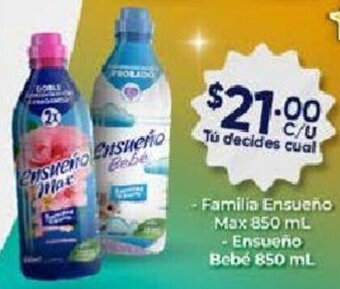 Farmacias Guadalajara - Familia Ensueño Max 850 mL - Ensueño Bebé 850 mL oferta