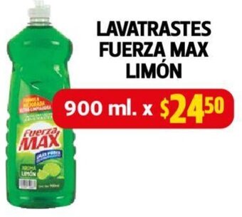 Farmacias Guadalajara LAVATRASTES FUERZA MAX LIMÓN 900ml oferta