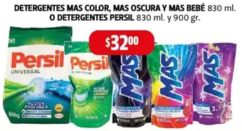 Farmacias Guadalajara DETERGENTES MAS COLOR, MAS OSCURA Y MAS BEBÉ 830 ml. O DETERGENTES PERSIL 830 ml. y oferta