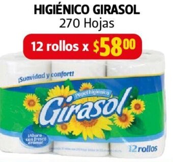 Farmacias Guadalajara HIGIÉNICO GIRASOL 270 Hojas oferta