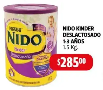Farmacias Guadalajara NIDO KINDER DESLACTOSADO 1-3 AÑOS 1.5 Kg. oferta