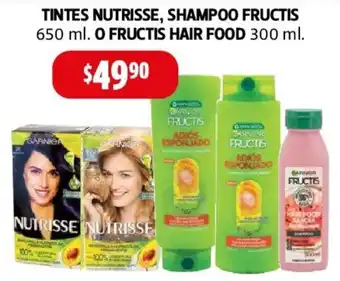 Farmacias Guadalajara TINTES NUTRISSE, SHAMPOO FRUCTIS 650 ml. O FRUCTIS HAIR FOOD 300 ml. oferta