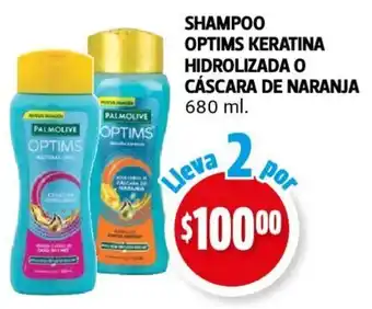 Farmacias Guadalajara SHAMPOO OPTIMS KERATINA HIDROLIZADA O CÁSCARA DE NARANJA 680 ml. oferta
