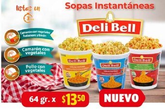 Farmacias Guadalajara Sopas Instantáneas Deli Bell 64gr oferta