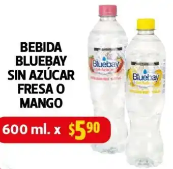 Farmacias Guadalajara BEBIDA BLUEBAY SIN AZÚCAR FRESA O MANGO 600ml oferta