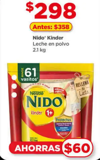 Bodega Aurrerá Nido® Kinder Leche en polvo 2.1 kg oferta