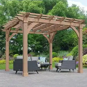 Costco Yardistry Pérgola de Madera de 3.6m x 3.6m oferta