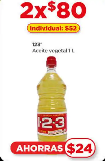 Bodega Aurrerá 123 Aceite vegetal 1 L oferta