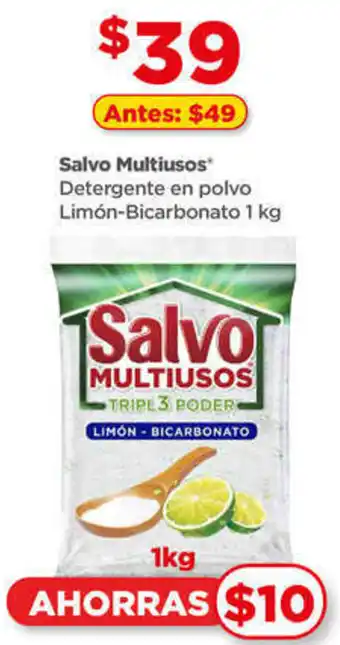Bodega Aurrerá Salvo Multiusos Detergente en polvo Limón-Bicarbonato 1 kg oferta