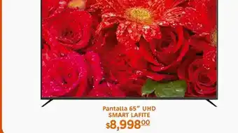 La Comer Pantalla 65 uhd smart lafite oferta