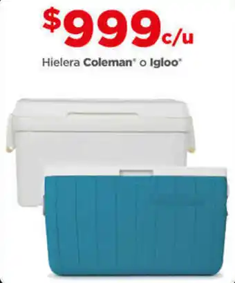 Bodega Aurrerá Hielera Coleman o Igloo oferta