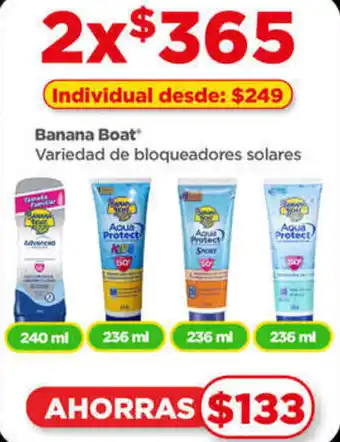 Bodega Aurrerá Banana Boat Variedad de bloqueadores solares oferta