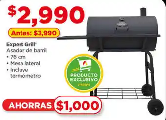 Bodega Aurrerá Expert Grill Asador de barril 76cm oferta