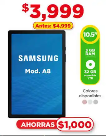 Bodega Aurrerá SAMSUNG Mod. A8 oferta