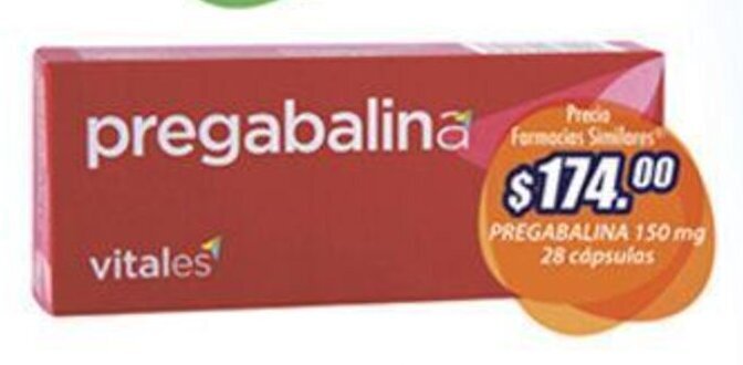 Farmacias Similares PREGABALINA 150 mg oferta