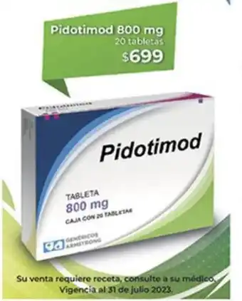 Farmacias Similares Pidotimod 800 mg oferta