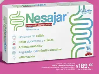 Farmacias Similares Nesajar 100mg/300mg oferta